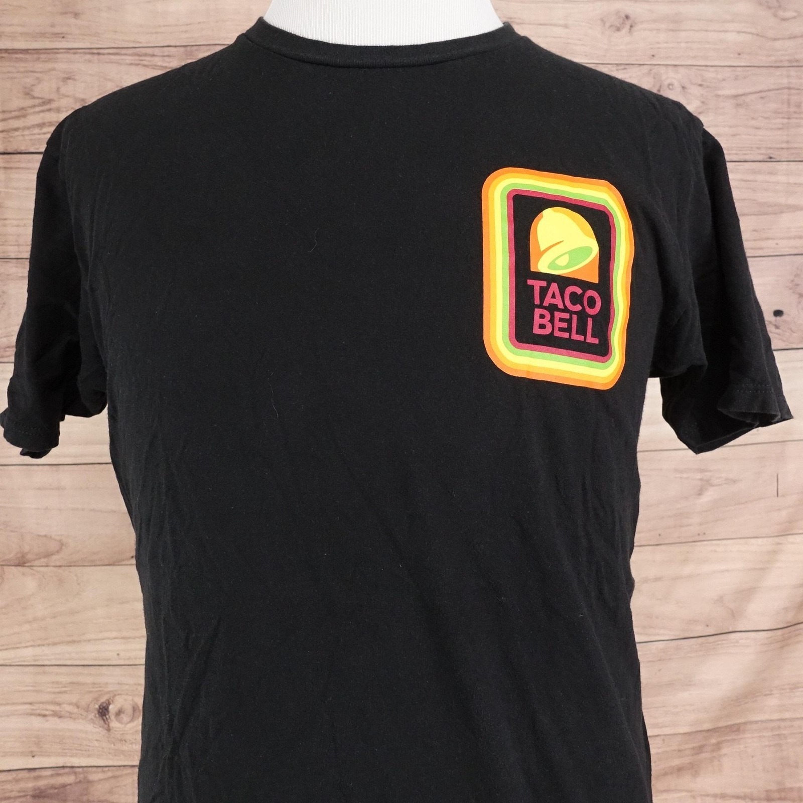 Taco Bell Shirt L Black Logo Fast Food Restaurant Ripple Junction Tee T-Shirt
